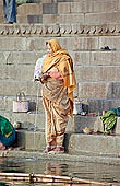 Varanasi - the ghats, the offer of Ganga Jal (holy water).